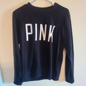 PINK Victoria's Secret Black Crew Neck Sweater